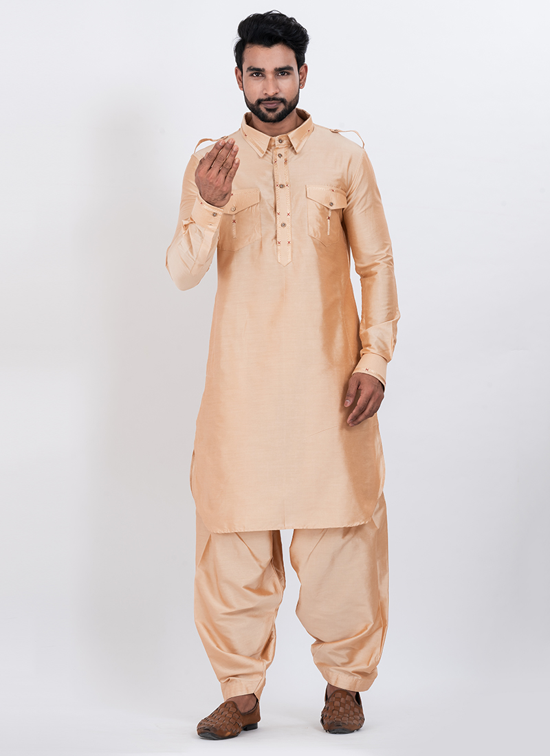 Buy Chiku Viscose Ps Stylish Eid Wear Readymade Pathani Kurta